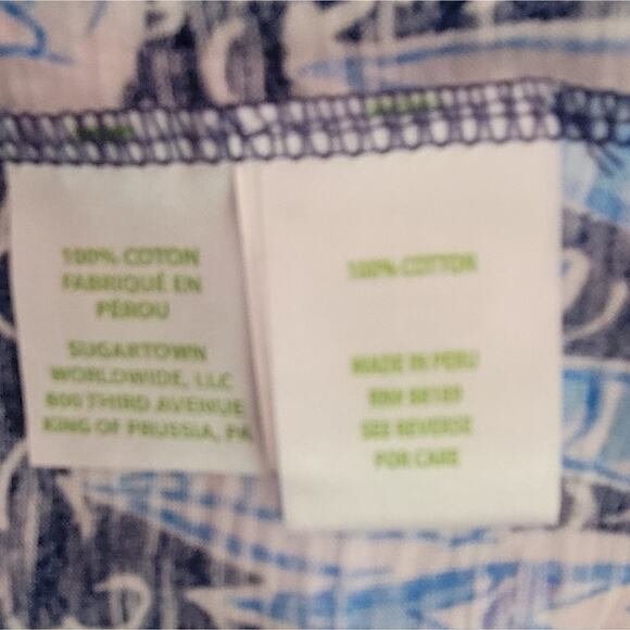 Lilly Pulitzer Etta V-Neck Top L Sails and Stripes NWT - Picture 4 of 5